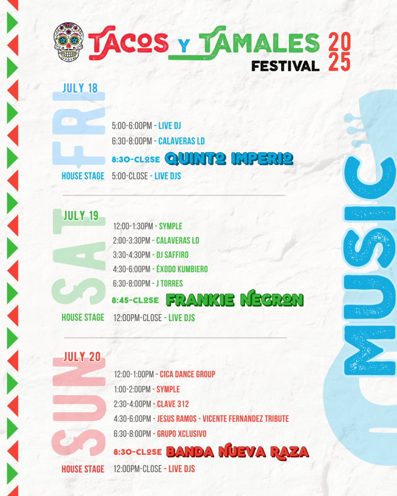 Tacos y Tamales Festival 2025 Music Lineup
