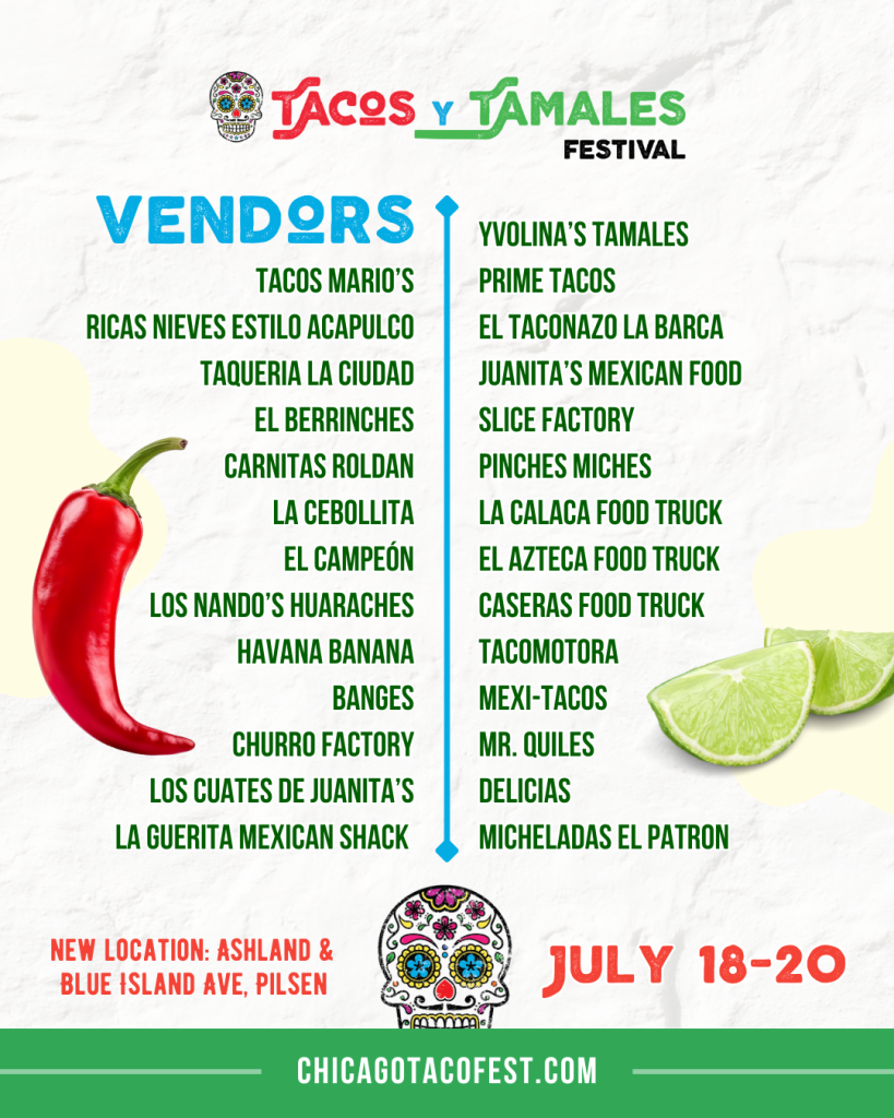 Tacos y Tamales 2025 Food Vendor Lineup food vendors for Tacos y Tamales Festival 2025